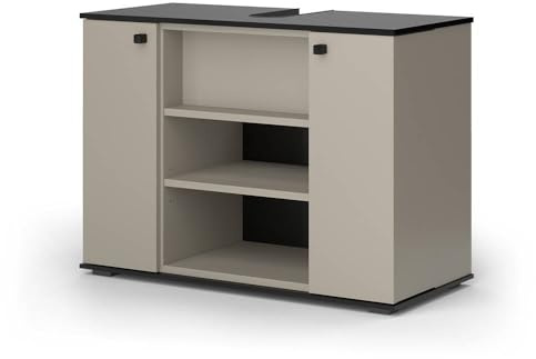 Vicco Waschbeckenunterschrank Joli, Greige, 80 x 59 cm | mit 2 Türen, wandmontagefähig zur Aufbewahrung von Badutensilien