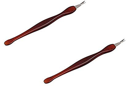 2 Pcs Practical Nail Art Tools Pedicure Cuticle Trimmer r Pusher Dead Skin Callus Removal Fork Creative And Exquisite Workmanship Attractive processing