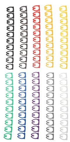 BUGUUYO 100pezzi Marcatori Per Cavi Clip Numerici Etichette Colorate Per Identificazione Di Tubi Marcatori Per Cavi Da Etichette Per Elettrici