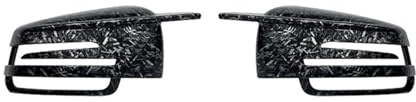 Auto-Rückspiegelgehäuse-Spiegelkappe Für Mercedes Für Benz W176 W246 W204 W212 W221 C117 X204 X156 2 STÜCKE Auto-Styling Schwarz Auto Seitenspiegel Abdeckkappen Carbon Faser Muster(Forged Carbon Look)
