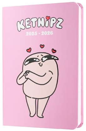 Grupo Erik Taschenkalender Terminplaner 2026 Ketnipz Kalender Schulplaner Jahreskalender 2026 Geschenk Mädchen und Jungen Schulsachen Rosa
