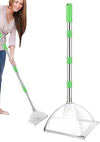 Raccoglitore per mosche con manico lungo, senza contatto, regolabile, per cucina, finestra, garage, campeggio, appartamento, camera da