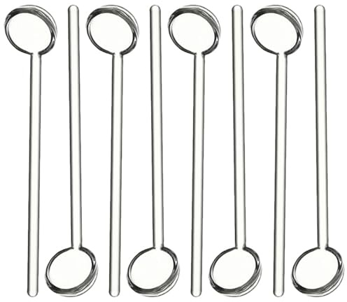 Cabilock Lot De 8 Cuillères À Café Transparentes En Verre Mini Cuillères À Espresso De 4.72 in Pour Thé Dessert Yaourt Et Cocktail Ustensiles Réutilisables Pour Cuisine Et Café