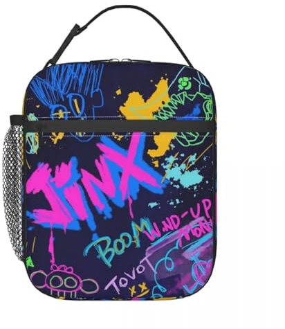 Custom Arcane Jinxes Graffiti Insulated Lunch Bag Portable Bento Box for Outdoor Camping Travel Multifunction Food Tote Bags