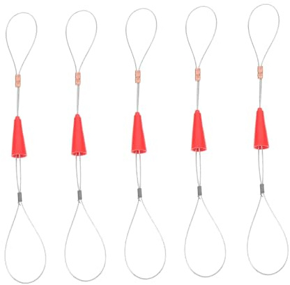 NIYANGLE 5pcs Portable Cable Fastening Tool for Wire and Cable Wear Prevention and Easy to Carry Features, Silver PC and Iron Wire Material for Wiring Installation