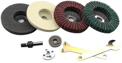 Kit di lucidatura e levigatura in acciaio inossidabile for smerigliatrice angolare fai da te, adatto for trapano e disco lamellare