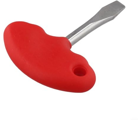 Thandle Tournevis à tête plate 12 mm pour plaque à dégagement rapide plus trépied d'appareil photo avec poignée en caoutchouc adaptée