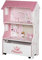 roba Puppenhaus & Spielregal, Spielmöbel & Puppenvilla für Ankleidepuppen inkl. Aufbewahrungsbox f. Spielzeug, rosa
