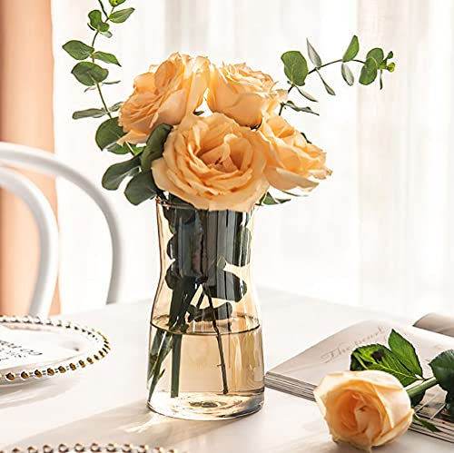 Hey_you Klarglas Vase, Kristall dekorative Vase Blumenblume Pflanzenbehälter für Home Office Dekor, Geschenk für Hochzeit Einweihungsparty feiern
