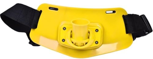 Agatige 26,9x13,4x7,5 cm/10,6x5,3x2,9 po Support de Canne à Pêche, Canne à Pêche Taille Réglable Ceinture Combat Pêche Ventre Haut Pêche Combat Taille Réglable Porte-canne à Pêche Ceinture (Jaune)