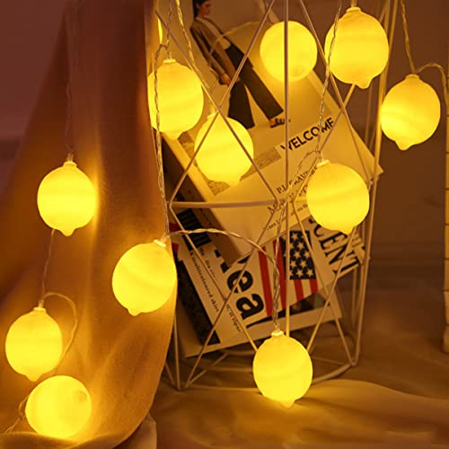 OSALADI Led Zitronen Lichterkette 10 Led 150Cm Batteriebetriebene Deko Lichtkette Mit Zitronenmotiv Für Innen Und Außen Party Deko Garten Schlafzimmer