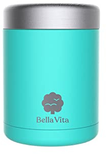 Contenitore termico per alimenti, in acciaio, colore verde 460 ml