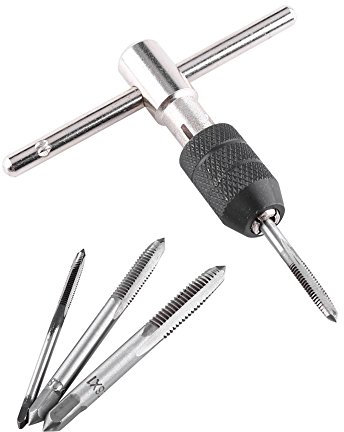 Metrisches Gewindebohrer- Und Schneideisen-Set, 4-teiliges Metrisches Gewindebohrer-Set, Windeisen, Bohrer- Und Gewindebohrer-Set, Handgewindebohrer, Gewindebohrer M3, M4, M5, M6 Mit Verstellbarem Win