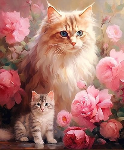 NANASUGUR Malen Nach Zahlen Erwachsene mit Pinsel und Acrylfarben Paint by Numbers DIY Ölgemälde-Set Malerei Bilder auf Leinwand Anfänger 40x50 cm Ohne Rahmen