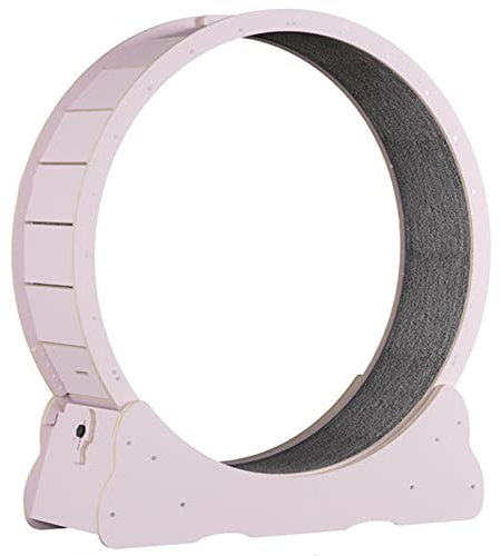 Cat Exercise Wheel Indoor Treadmill Small Animals Exercise Wheels, cat Runway, Fitness Weight Loss Device, Cat Running Wheel, Pet Toy, Large-Sized cat Wheel,Pink-S