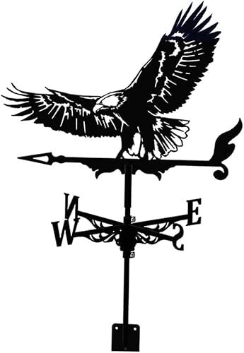 LaYiQimn Wetterfahne Eagle Weatherfahne, Klassische, langlebige Windfahne, kreative Dekoration, Wetterfahne für den Außenbereich, Bauernhaus, Garten, Terrasse, Hof, Dach, Ornament, Wetterfahnen