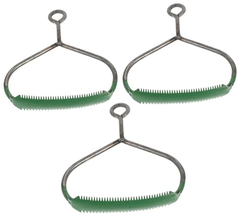 COLLBATH 3 Stück Ergonomisch Designte Pferdebürsten aus Eisen mit Bruchfestem Griff zur Fellpflege und Juckreizlinderung bei Pferden Grün