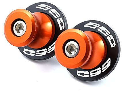 YULEGUDI Schwingenschutz Montageständer Für TRIUM-PH Trid&ent 660 Trident660 2021 2022 Motorradzubehör CNC Aluminium 8mm Schwingenspulen Schieber Ständerschrauben(Orange)