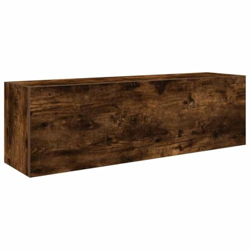 vidaXL Bad-Wandschrank Räuchereiche 100x25x30 cm Holzwerkstoff