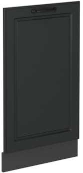 Vicco Panel Frontal del lavavajillas R-Line Antracita casa de Campo 45 cm | Frente de MDF · Sin encimera · ✓ A juego con el frente de cocina · Tiradores de metal · Fácil integración ✓