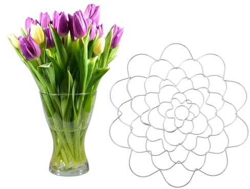 CAPASTEC Blumenarrangementhalter Silberton 1 Stück Stielhalter Für Vasen | Für Vasen-Blumenarrangement, Hochzeiten, Partys, Inneneinrichtung, Einfach Zu Bedienen, Wiederverwendbar, Stabil