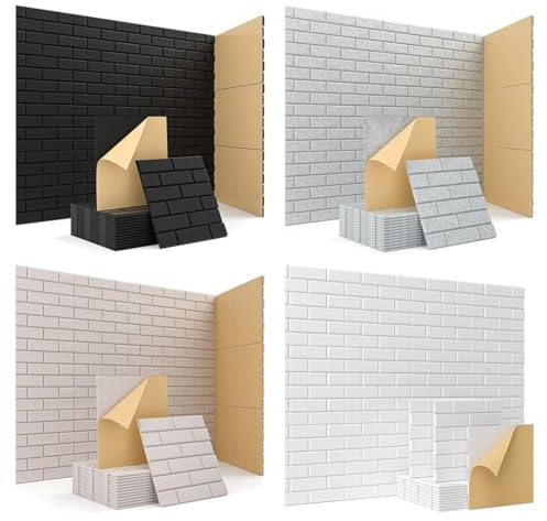 Lot de 6 panneaux d'isolation acoustique en feutre de fibre de polyester pour décoration murale et contrôle du bruit (gris clair)