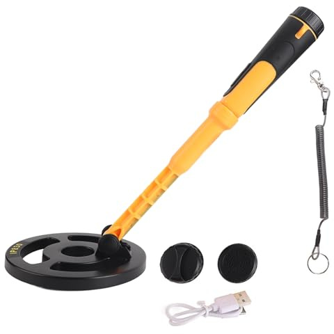 Fyearfly 6inch Coil Metal Detector, Handheld Metal Detector Coin Pointer Grass Underwater Treasure Locator with 5.9in Search Coil IP68 water-proofs