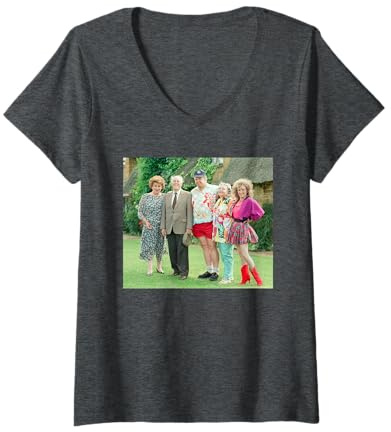 Womens Hyacinth Bucket & Co Keeping Up Appearances Cast V-Neck T-Shirt