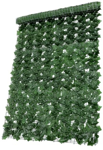 DECHOUS Clôture Artificielle 0,5x3 M Mur Végétal Réaliste en Plastique Feuilles Vertes Imitation Lierre Décoration Balcon Jardin Terrasse Écran de Confidentialité Extérieur