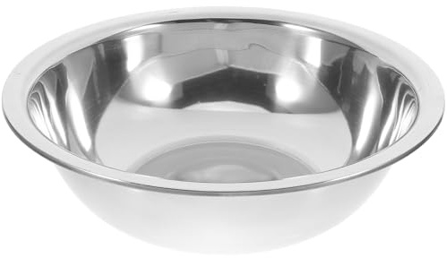 CANIGHT Bassine Simple et Élégante en Acier Inoxydable Argenté pour Bain de Pied Grosse Capacité Profonde , Design Multifonctionnel 29 Cm pour Voyage et Lessive