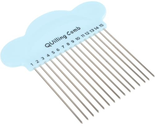 TINEASUR Strumento per Quilling in Plastico e Metallo, Pettinino Portatile per Creare Artigianato in Carta, Delicato su Carta, per Principianti nel Quilling Colore Casuale