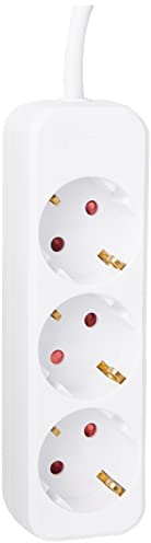 Meister - Regleta de 3 enchufes, Cable de 3 m