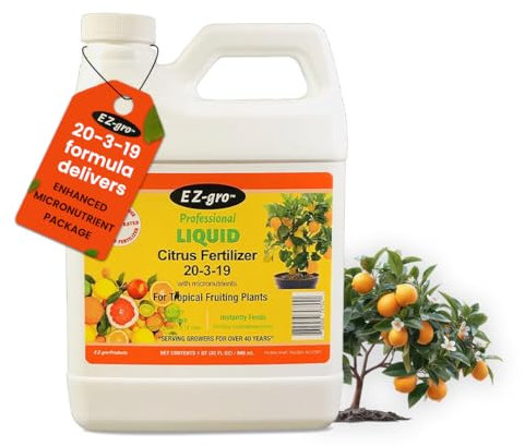 Citrus Tree Fertilizer - Orange, Lemon, Lime, Mango, Avocado - Citrus Fertilizer for Tropical Fruit Trees to Grow More Fruit - Garden-Growing Miracle Nutrients - 1 Qt / 32 fl oz / 946 mL