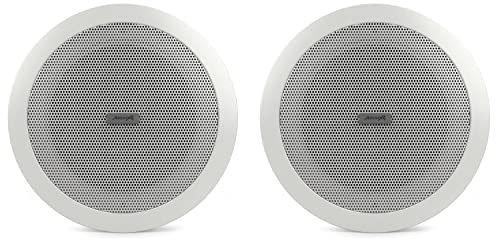 Audibax CM508L-BT - Altoparlanti da Soffitto con Bluetooth - 2 Altoparlanti da Incasso da 20W - Altoparlanti da 5,25 pollici - Griglia in Metallo - Altoparlante Attivo e Passivo a 2 vie Autoamplifican