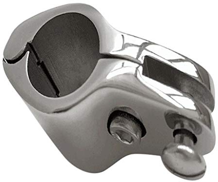 Almencla Edelstahl Φ 22mm Rohrklemme Rohrschelle Sattelklemme Rohrhalter Rohrbefestigung für Boot, Jacht