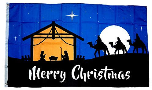 Fahne/Flagge Merry Christmas Bethlehem 90 x 150 cm
