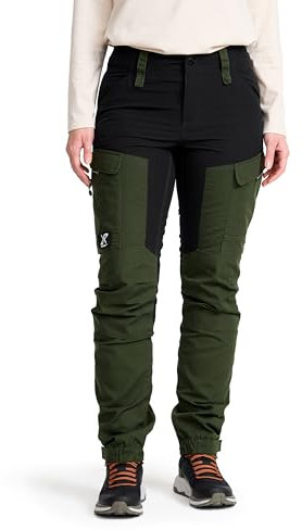 RevolutionRace Damen RVRC GP Pants, Hose zum Wandern und für viele Outdoor-Aktivitäten, Forest Green, M