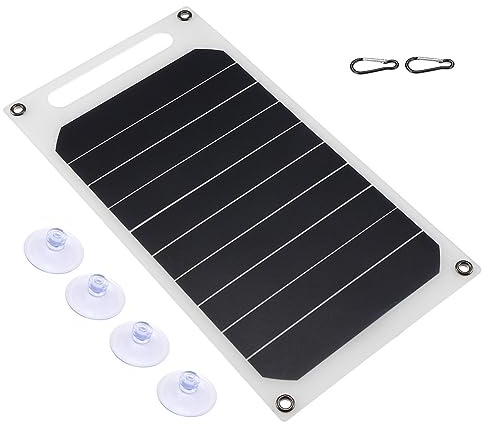Wincal Portable Solar Panel, 10W Outdoor IP64 Waterproof Solar Panel Power Bank Charger 5V USB Output for Cell Phone Outdoor Camping Climbing Hiking