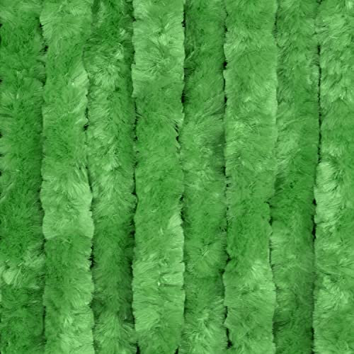 Moritz Flauschvorhang aus Chenille 90 x 220 cm Grün Türvorhang als Fliegenschutz Insektenschutz für Camping Wohnwagen