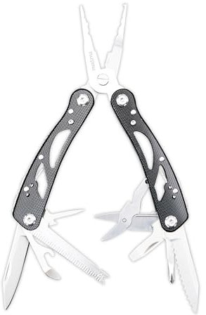 Spro Freestyle Folding Tool 13-in-1 - Multifunktionales Outdoor Werkzeug - Ideal für Angler, Camper & Outdoor-Enthusiasten - Edelstahl - Kompakt & Robust - Inklusive Etui