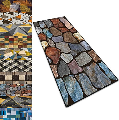 Schaffell Teppich 120x170cm Hochwertige Verarbeitung strapazierfähig Kitchen Rug Non Slip Backing Anpassbar Teppichläufer Meterware für Flur, Küche, Schlafzimmer H