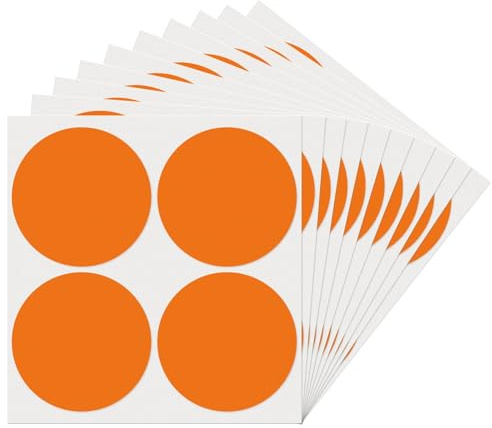 YIKIADA Orange Runde 100 mm Punktaufkleber Selbstklebende Markierungspunkte Wasserdicht Aufkleber Kleine Farbkodierung Etiketten 40 Stück