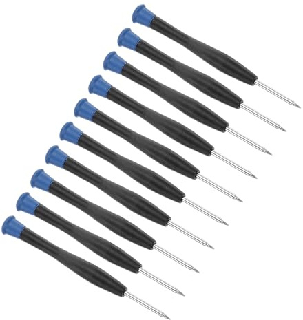 CoCud Cacciavite Torx Mini Dimensione 0,8mm Lunghezza 116mm Cacciavite Testa Stella Acciaio con Impugnatura Antiscivolo - (Applicazioni: per Occhiali Orologi Elettronica Computer) 10pz