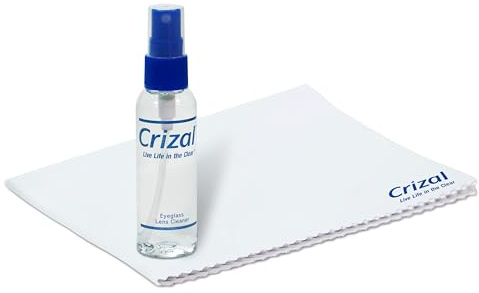 Crizal Eyeglass Lens Cleaner Bundle, Doctor Recommended for Anti Reflective Lenses and Coating, 2oz Crizal Spray w/XL Microfiber Cloth, 1 Pack
