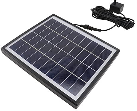 Yardwe 5w Solarbetriebene Gartenbrunnenpumpe Schwimmende Wasserpumpe Für Vogeltränken Kleine Teiche Und Gartendekorationen Leistung h Durchfluss Schwarz