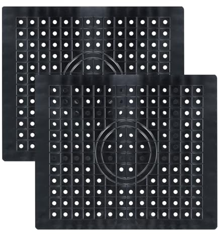 Anseom 2 Pcs Sink Mat Soft Rubber Kitchen Sink Mat Anti Slip Sink Protector Mat Dish Drying Mat for Sink Rubber Sink Protector Mat for Kitchen Countertops Dish Drainer,31 x 26 cm (Black)