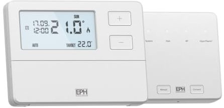 EPH - CP4 V2 (Combipack 4) - Digital Programmable Wireless RF Room Thermostat (RFRP v2) & Receiver (RF1B) - Works with Combi, System and Heat Only boilers (5 Year Warranty)