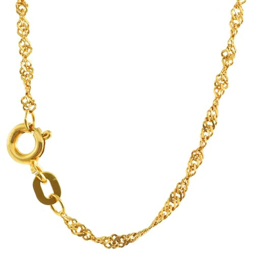 hoplo holzenplotz Goldkette Singapurkette Halskette Breite 1,6 mm 333-8 Karat echt Gold
