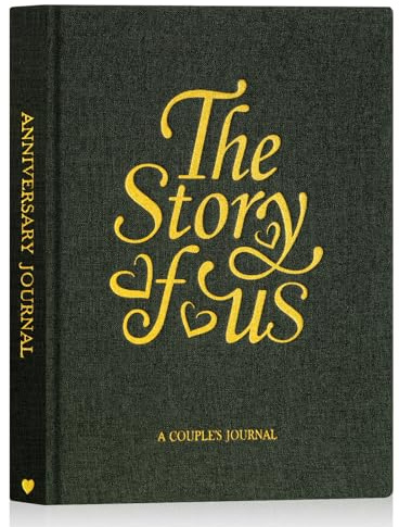 Lanpn Bröllopsdag dagbok - The Story of Us, linne dating 1:a till 70:e par minnesbok bröllop klippbok, 190 sidor kärlekshistorier anteckningsbok äktenskap nygifta möhippa present, grön