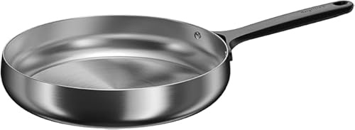 Berghoff Home Padella in acciaio inox, 28 cm, senza PFAS – Padella universale per tutti i piani cottura, adatta a induzione, padella nera – frying pan